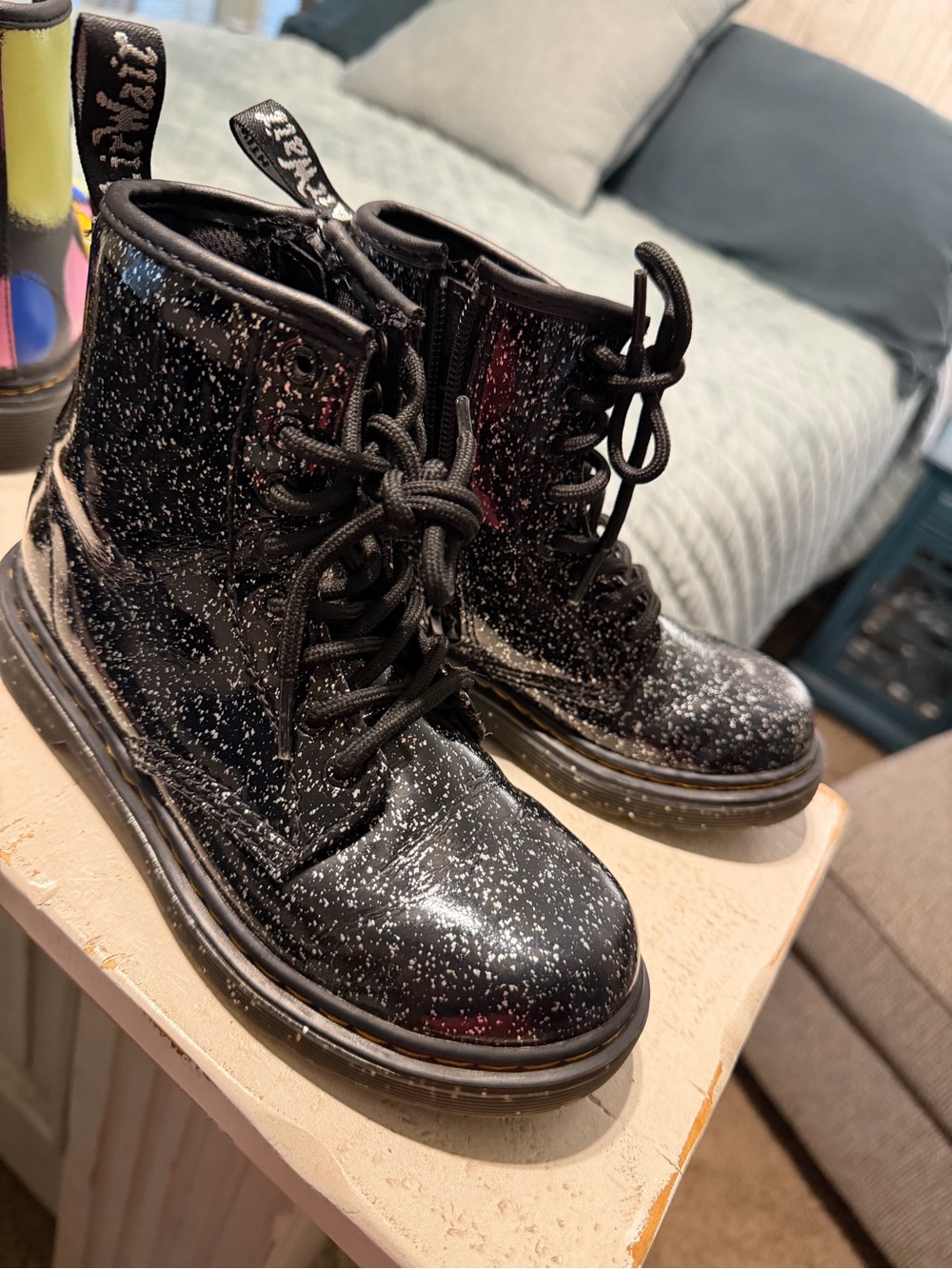 Dr. Martens 1460 Cosmic Glitter boots - size 1